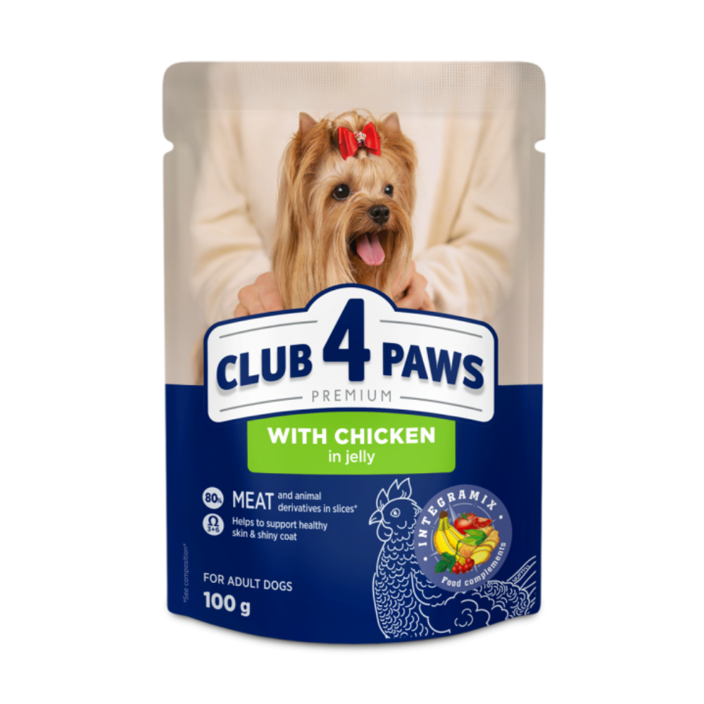 CLUB 4 PAWS Premium kapsika pre mal plemen s kuracm msom v el 100 g