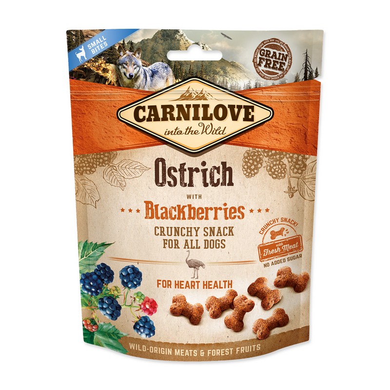 Carnilove Dog Crunchy Snack Ostrich with Blackberries with fresh meat 200g