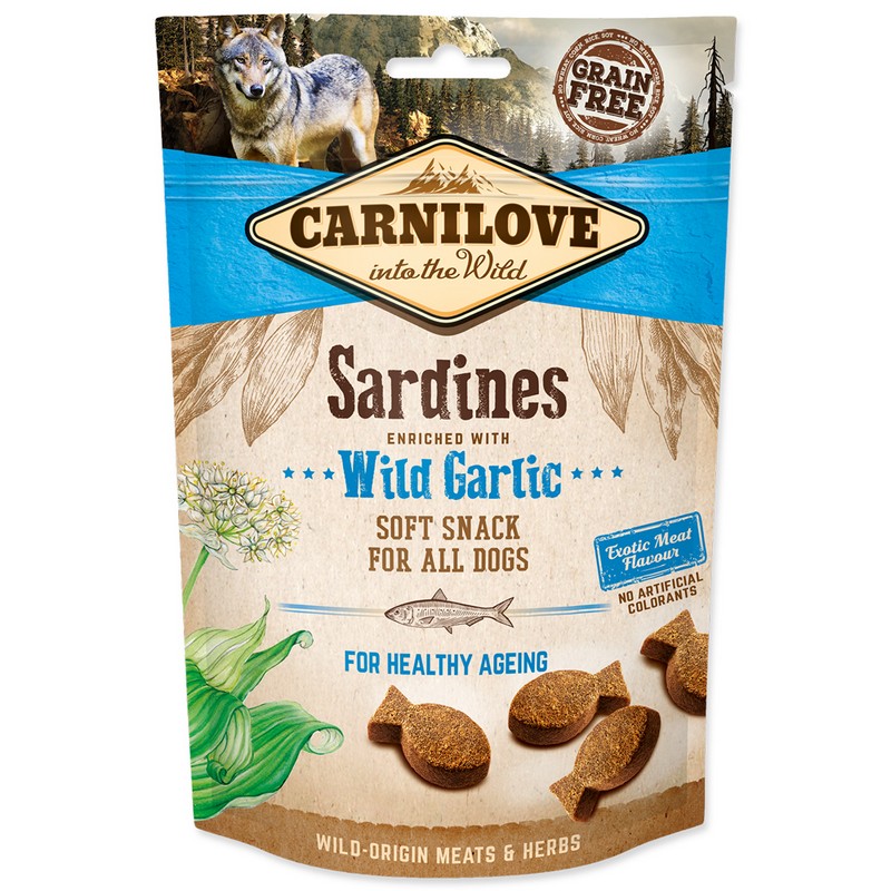 Carnilove Dog Semi Moist Snack Sardines enriched with Wild garlic 200 g