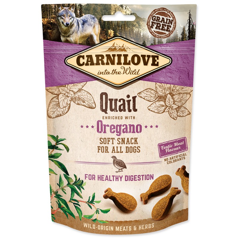 Carnilove Dog Semi Moist Snack Quail enriched with Oregano 200 g