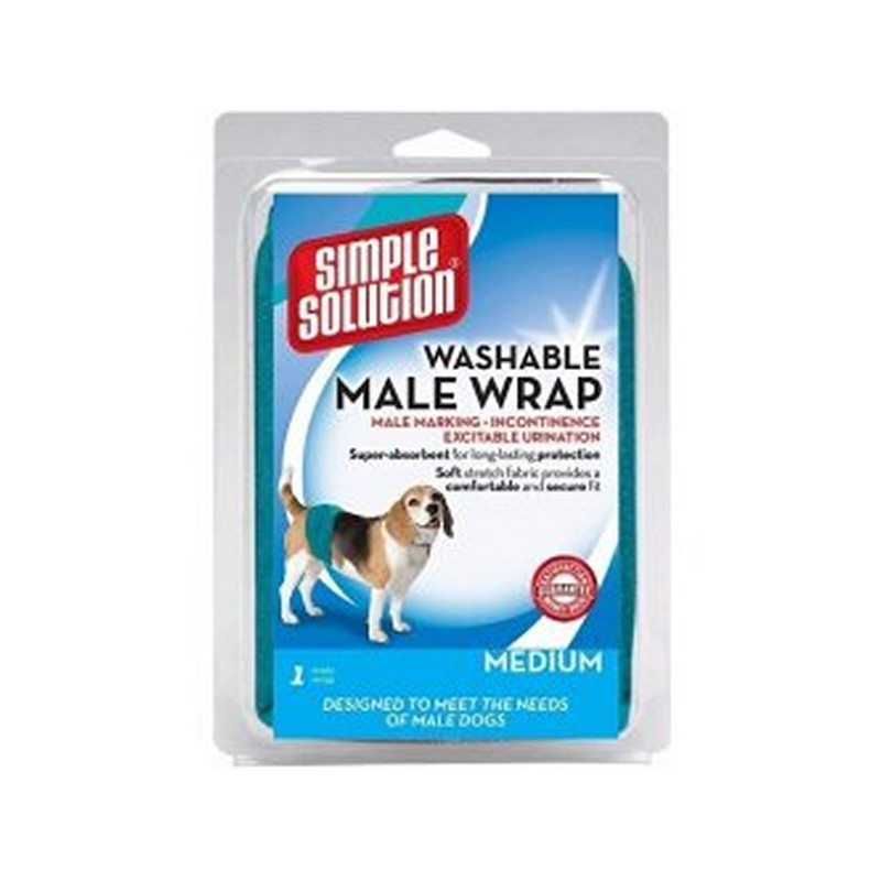 Simple Solution Fraldas laváveis para cães machos - M 1 unidade