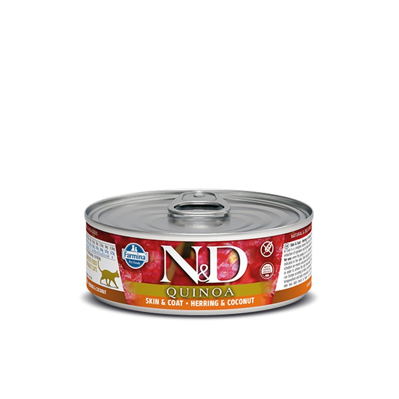 Farmina N&D cat QUINOA Herring & Coconut konzerva 80 g