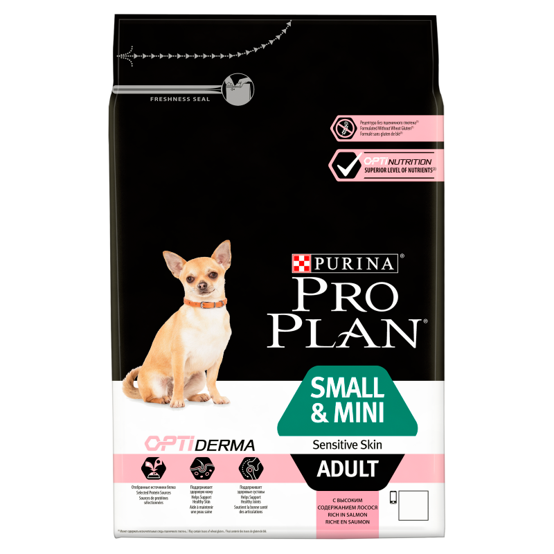 Purina Pro Plan Small & Mini Adult Sensitive Skin Salmon Optiderma 3kg