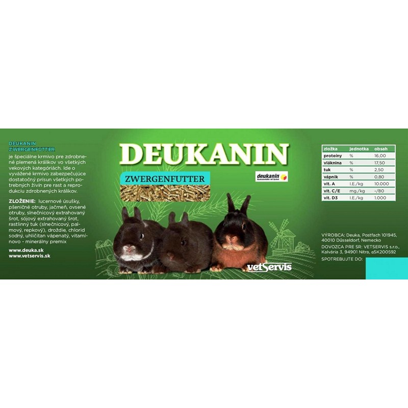 Deukanin Zwergenfutter 3 kg vedro