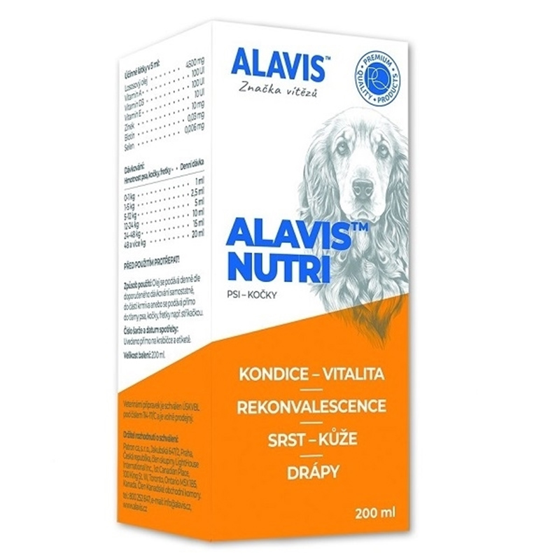 ALAVIS Nutri 200 ml 100 % prírodný lososový olej