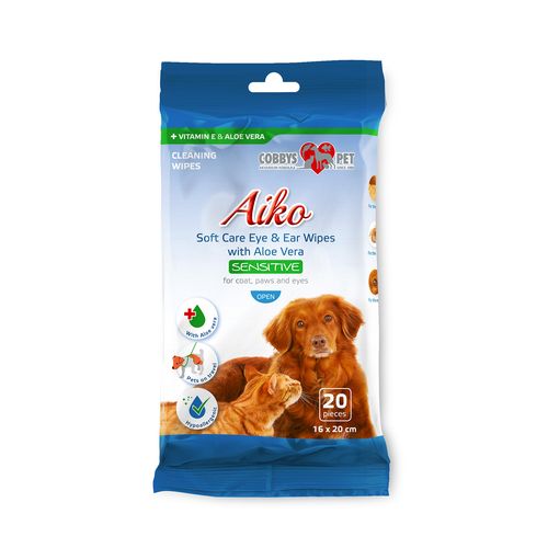 Aiko soft care sensitive vlhen obrsky na oi a ui pre psy a maky 20ks