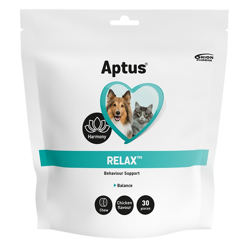 Aptus relax žuvacie tablety pre psov a maèky proti stresu