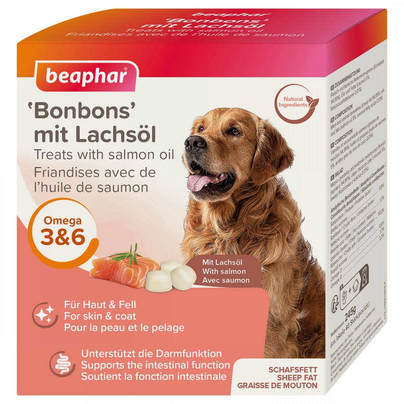 Beaphar bonbny z ovieho tuku s lososom 245 g