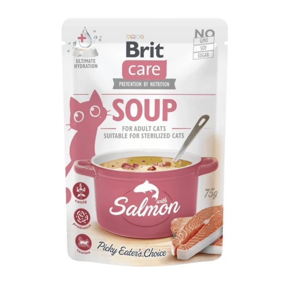 Brit Care Cat Soup with Salmon 75 g