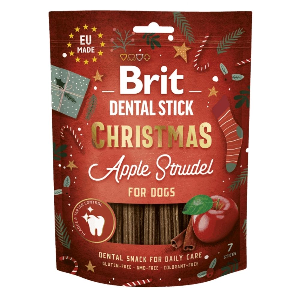 Brit Care Dog Christmas Dental stick apple strudel 250g