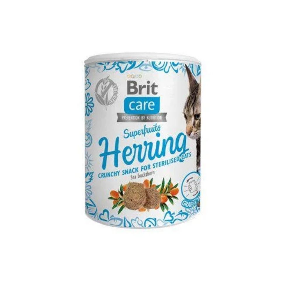 Brit care cat snack superfruits herring 100g