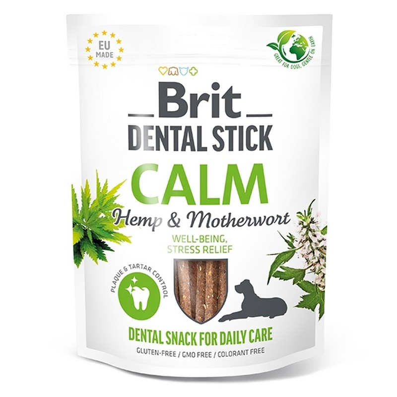 Brit Dental stick calm with hemp & motherwort 7ks 251g