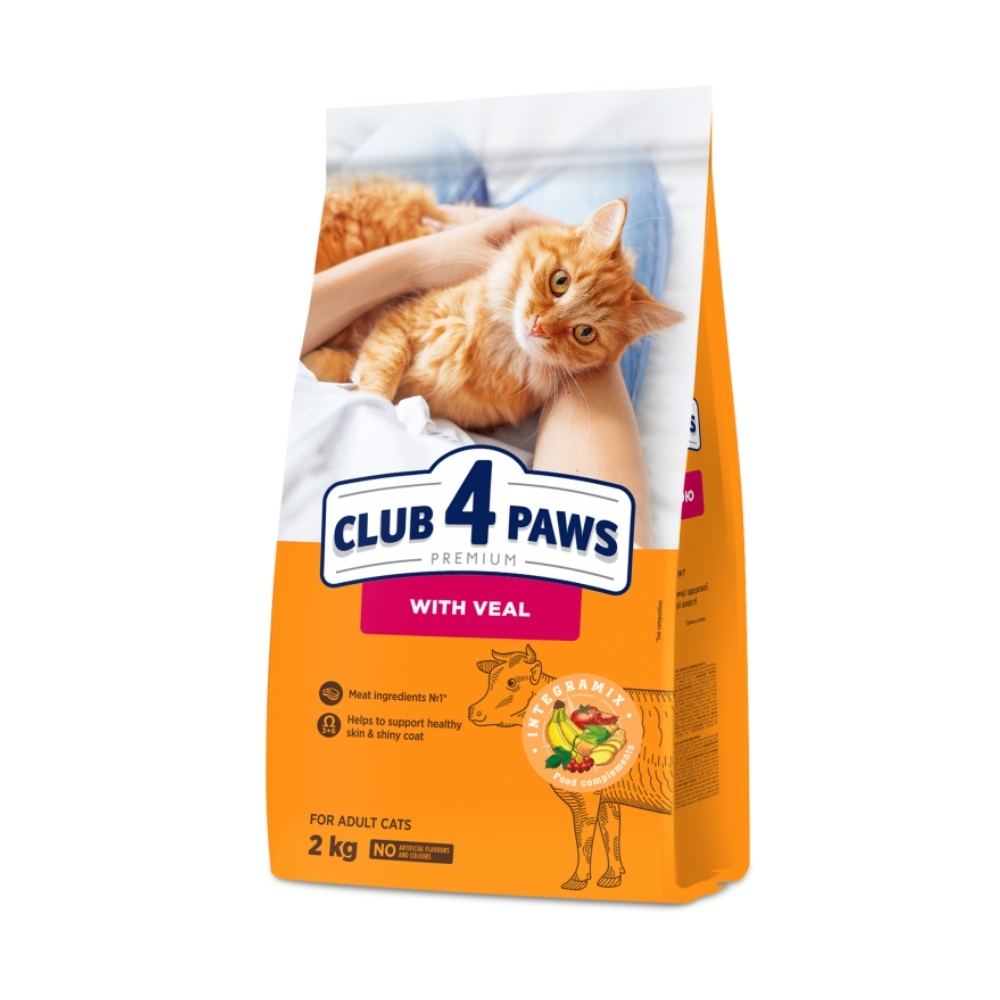CLUB 4 PAWS Premium S teacm msom pre dospel maky 2 kg