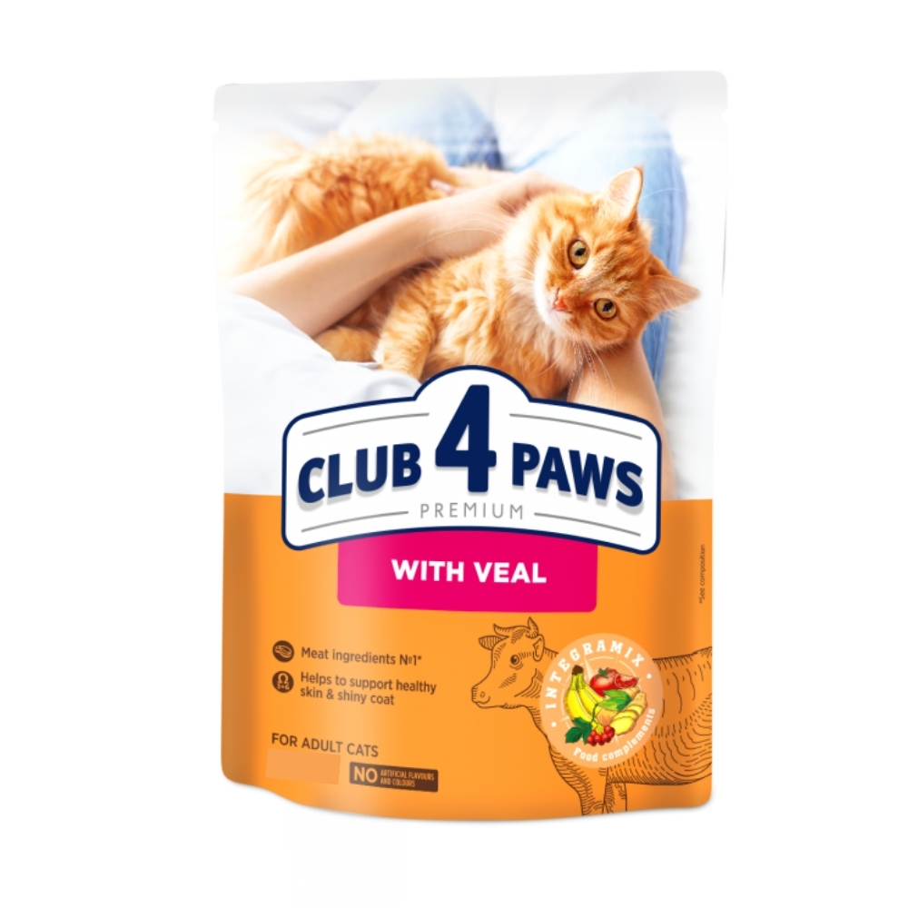 CLUB 4 PAWS Premium pre dospel maky - teacina 300g