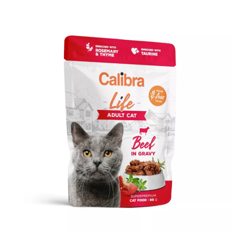 Calibra cat life adult beef in gravy kapsièka 85g