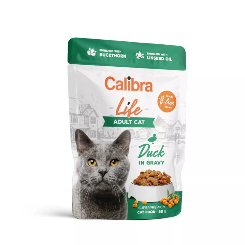 Calibra cat life adult duck in gravy kapsika 85g