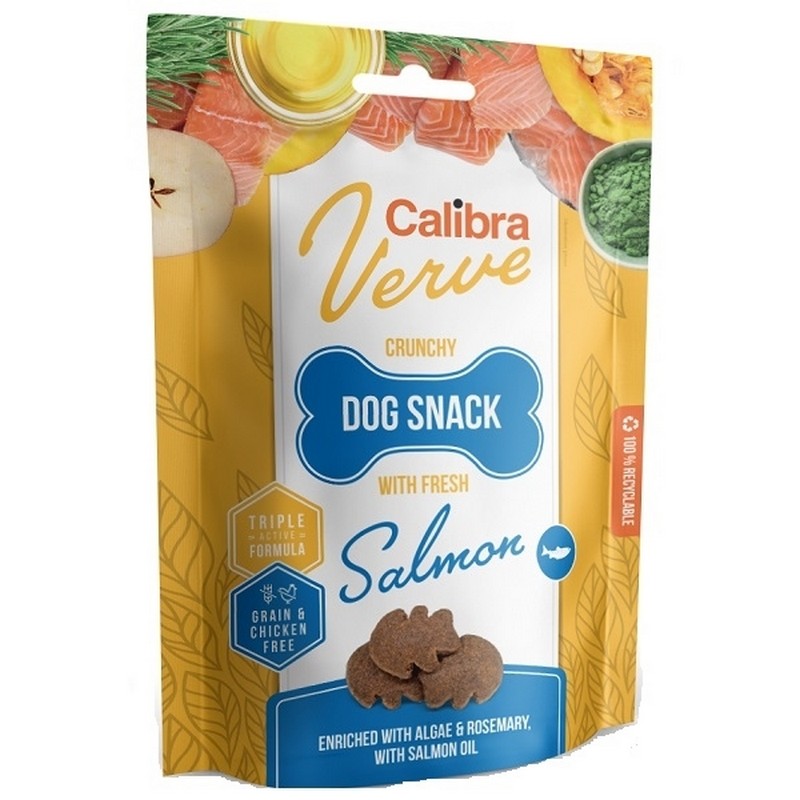 Calibra dog verve crunchy snack fresh salmon 150g pamlsky
