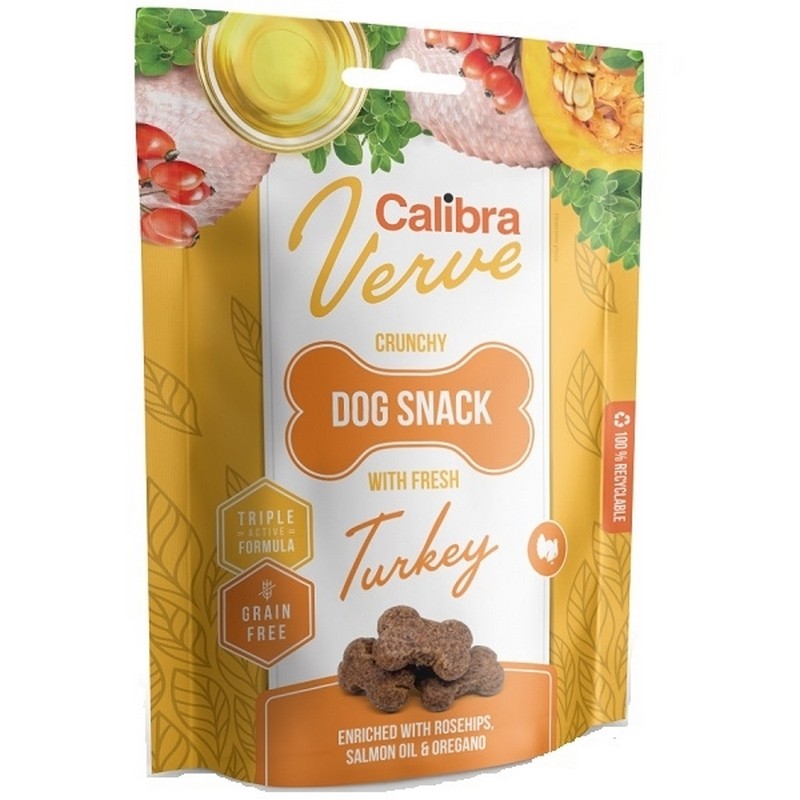 Calibra dog verve crunchy snack fresh turkey 150g pamlsky