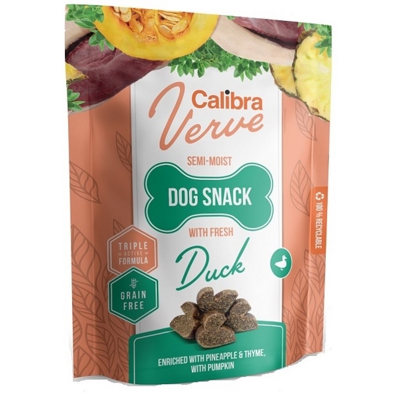 Calibra dog verve semi -moist snack fresh duck 150g pamlsky