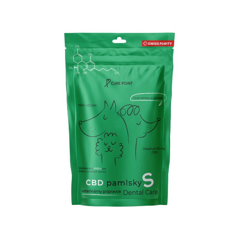 Cure Point CBD pamlsky pre psov Dental care S 100g