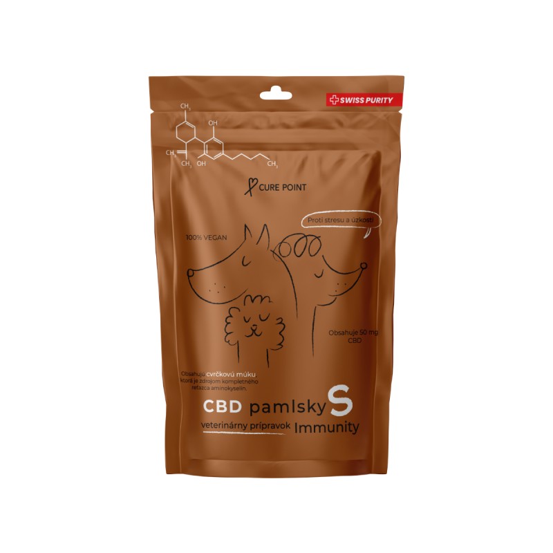 Cure Point CBD pamlsky pre psov Immunity S 100g