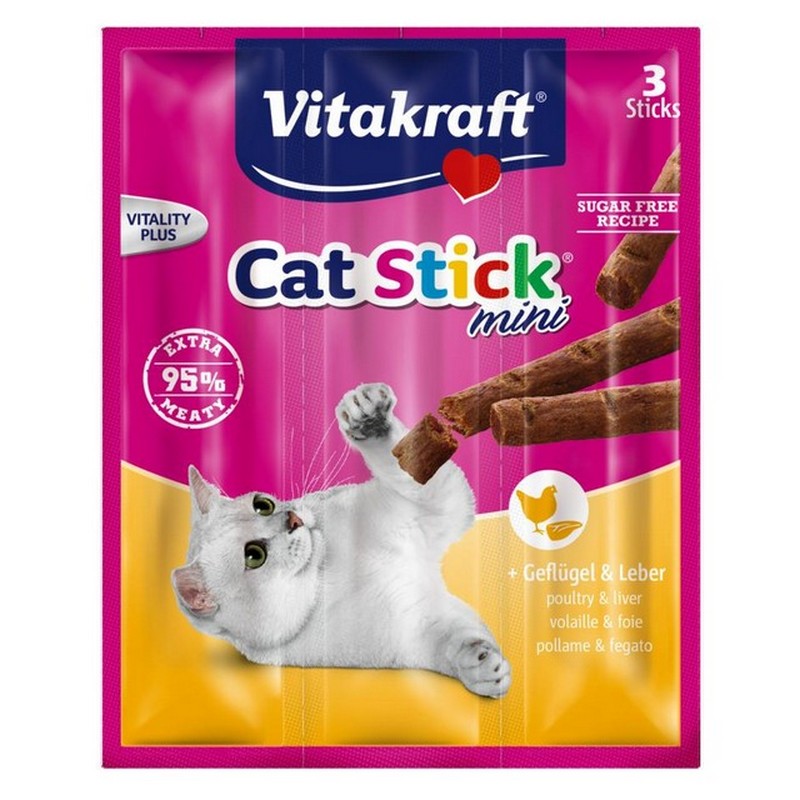 Vitakraft Cat Stick MINI pečeň a hydina 18g