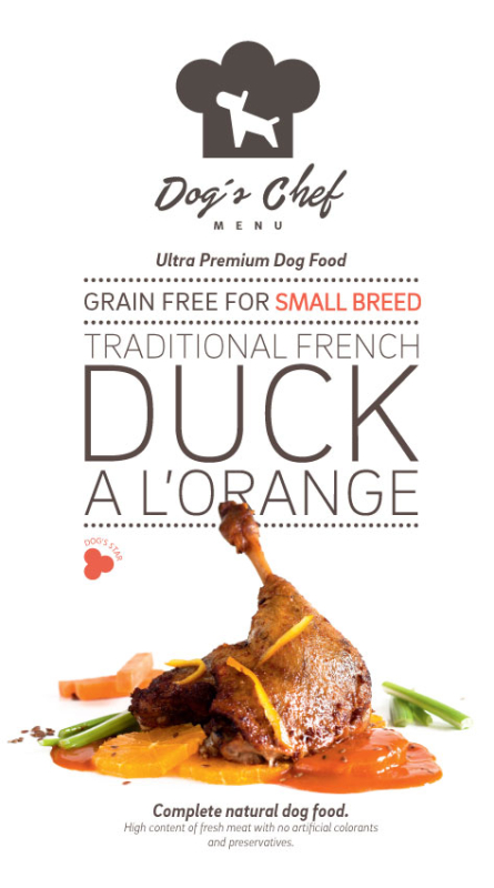 DOG'S CHEF Traditional French Duck a l'Orange SMALL BREED 500g
