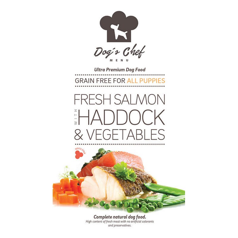 Dog’s Chef Fresh Salmon with Haddock & Vegetables ALL PUPPIES 12kg