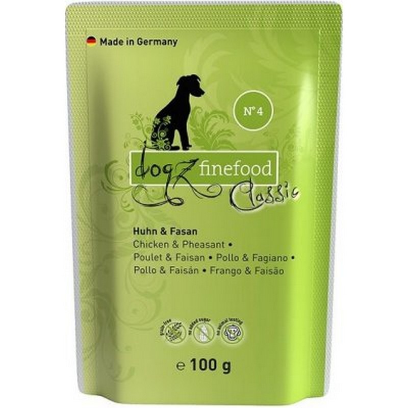 Dogz finefood no.4 kapsička pre psov kura a bažant 100g