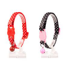 Duvo+ obojok pre maku White dots 20 - 30 cm erven/ierny