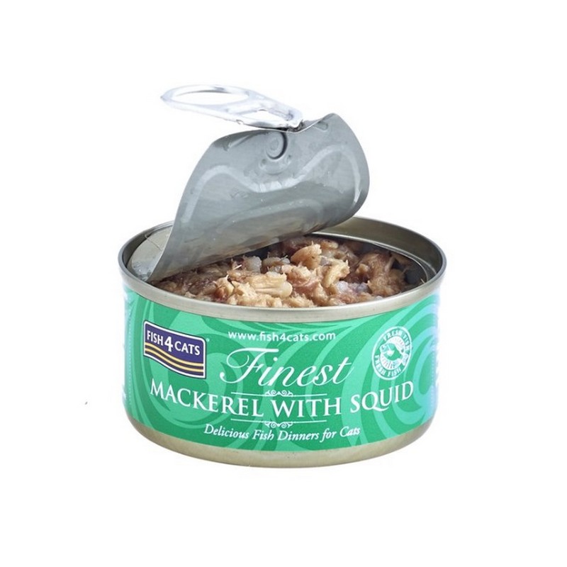 FISH4CATS konzerva pre maky Finest makrela s kalmrom 70g