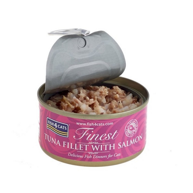 FISH4CATS konzerva pre maky Finest tuniak s lososom 70g
