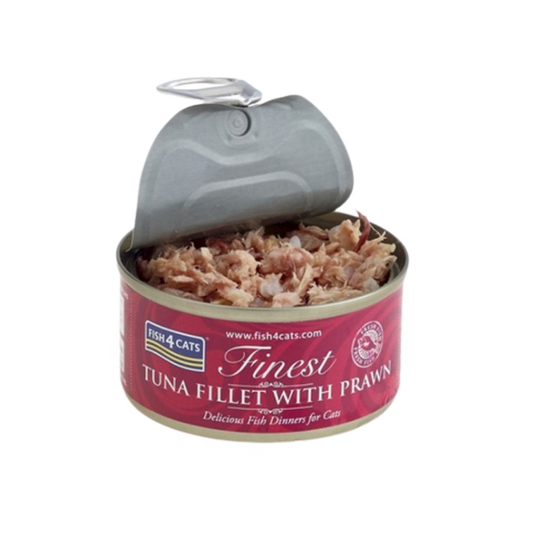 FISH4CATS konzerva pre maky Finest tuniak s krevetami 70g
