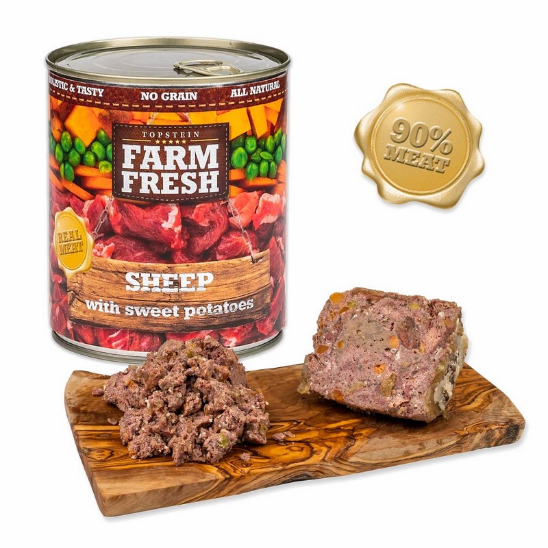 Farm fresh konzerva pre psov ovca a sladk zemiak 400g