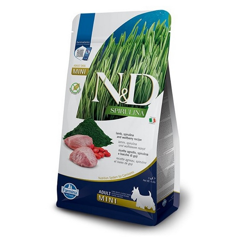 Farmina N&D dog SPIRULINA (GF) adult mini, lamb 2 kg