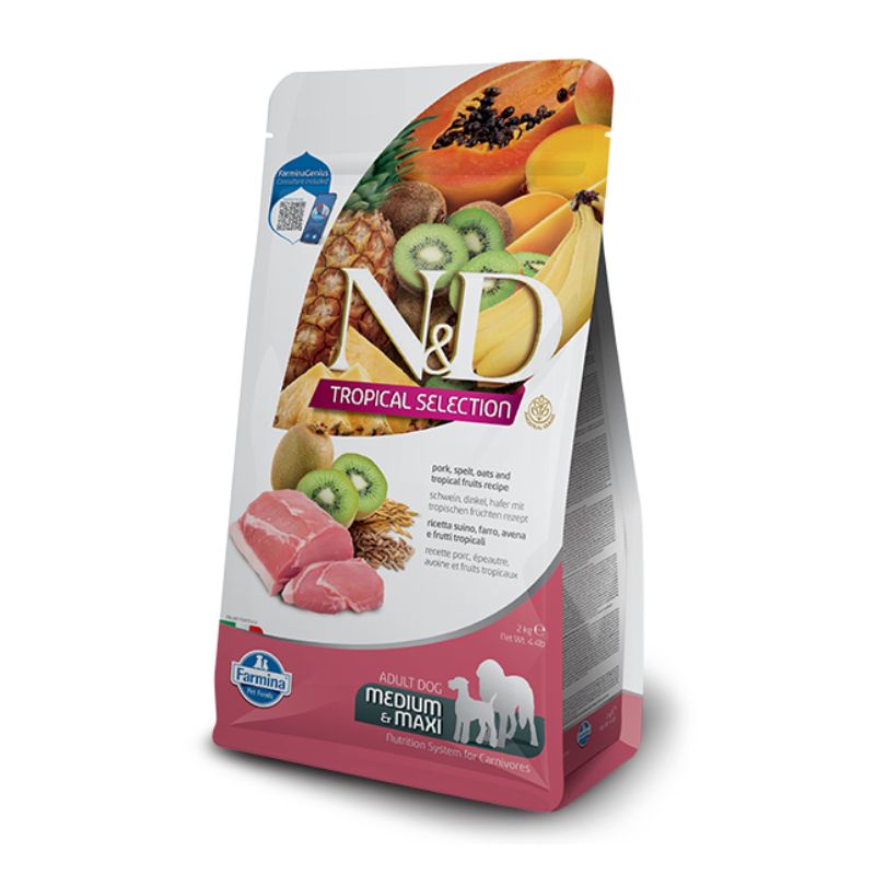 Farmina N&D dog Tropical selection (AG) adult medium&maxi pork 2 kg