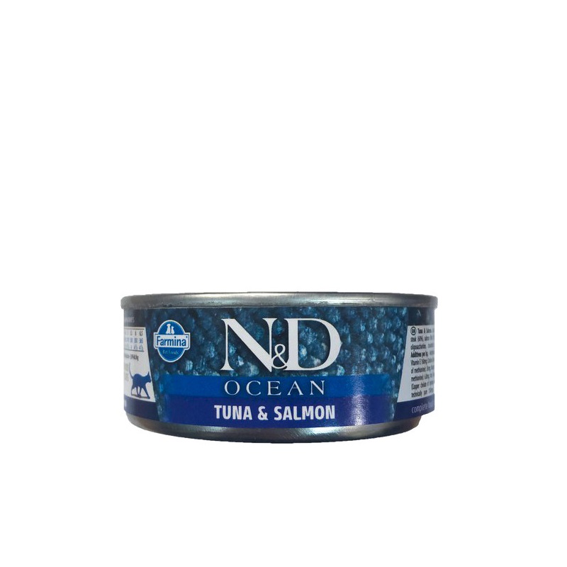 Farmina N&D cat OCEAN Tuna  & Salmon  konzerva 80 g