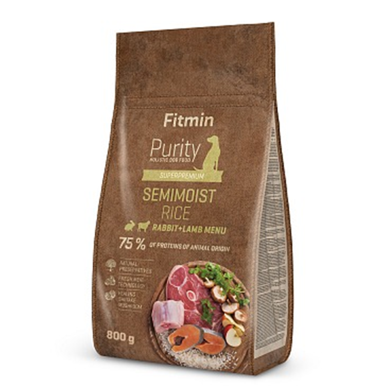 Fitmin dog Purity Rice Semimoist Rabbit & Lamb 4 kg