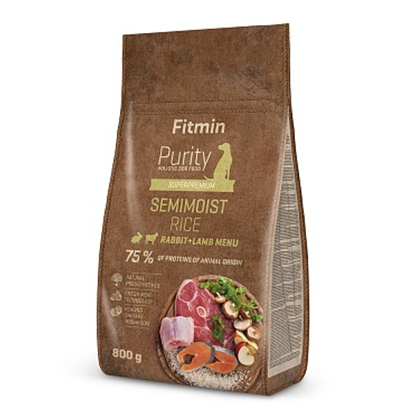 Fitmin dog Purity Rice Semimoist Rabbit & Lamb 0,8 kg