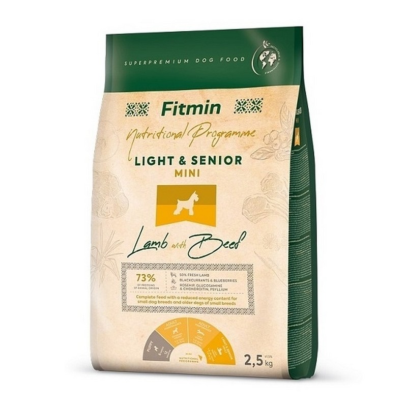 Fitmin dog mini light senior Lamb & Beef  2,5 kg