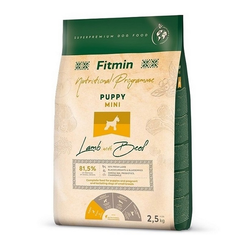Fitmin dog mini puppy Lamb & Beef   2,5 kg
