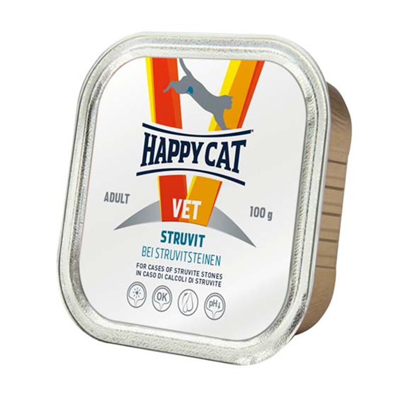 Happy cat VET Struvit mäsová vanička pre mačky 100 g