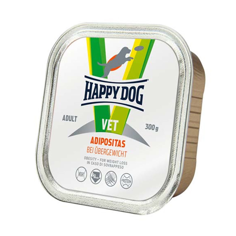 Happy dog VET Adipositas mäsová vanička pre psov 300 g