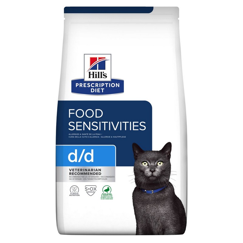 Hill's Diet d/d Food Sensitivities Duck & Green Pea granule pre maèky 1,5 kg