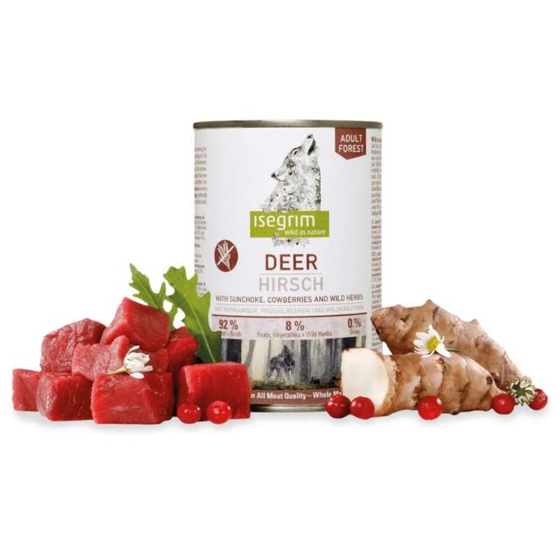 Isegrim dog adult deer with sunchoke, cowberries & wild herbs 400g