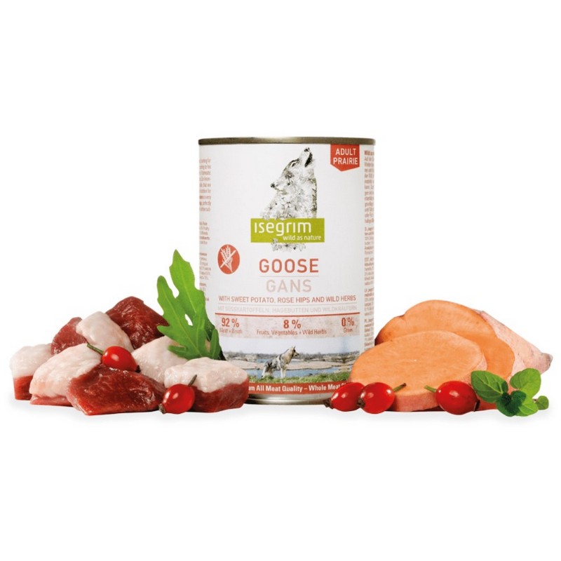 Isegrim dog adult goose with sweet potato, rose hip & wild herbs 400g