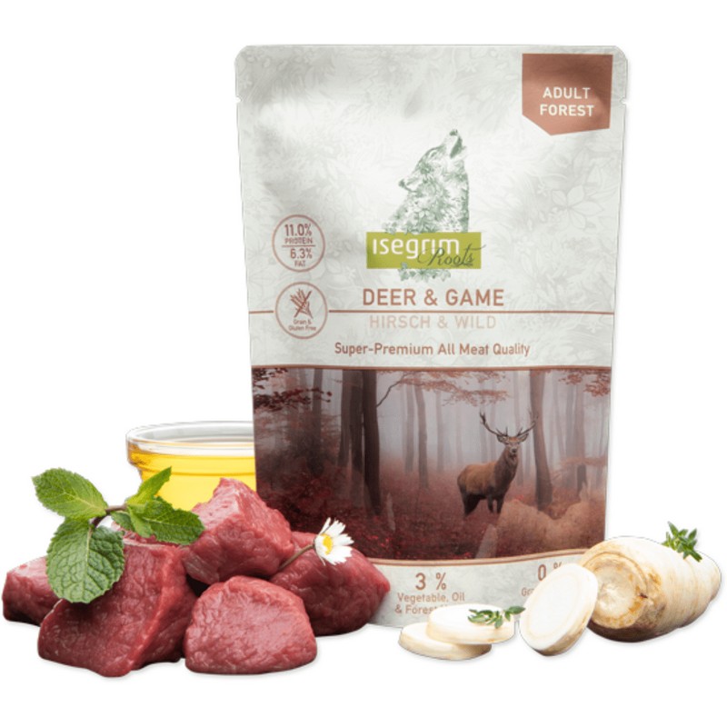 Isegrim dog adult roots deer & game 410g kapsika