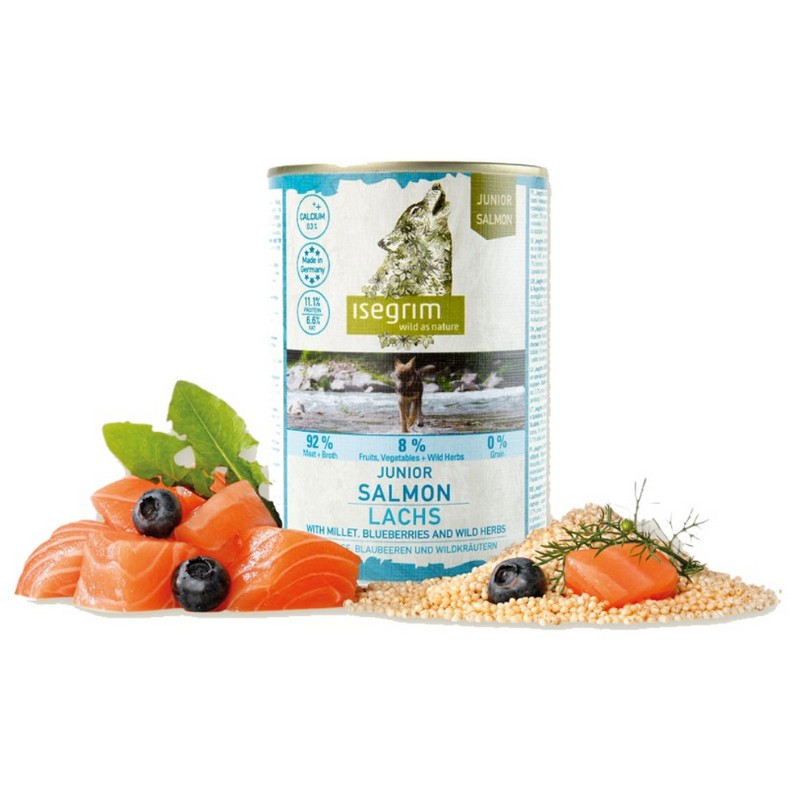 Isegrim dog junior salmon with millet, blueberries & wild herbs 400g