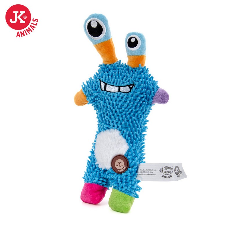 JK Animals plyšová hračka pre psa monster mop modrý 29cm
