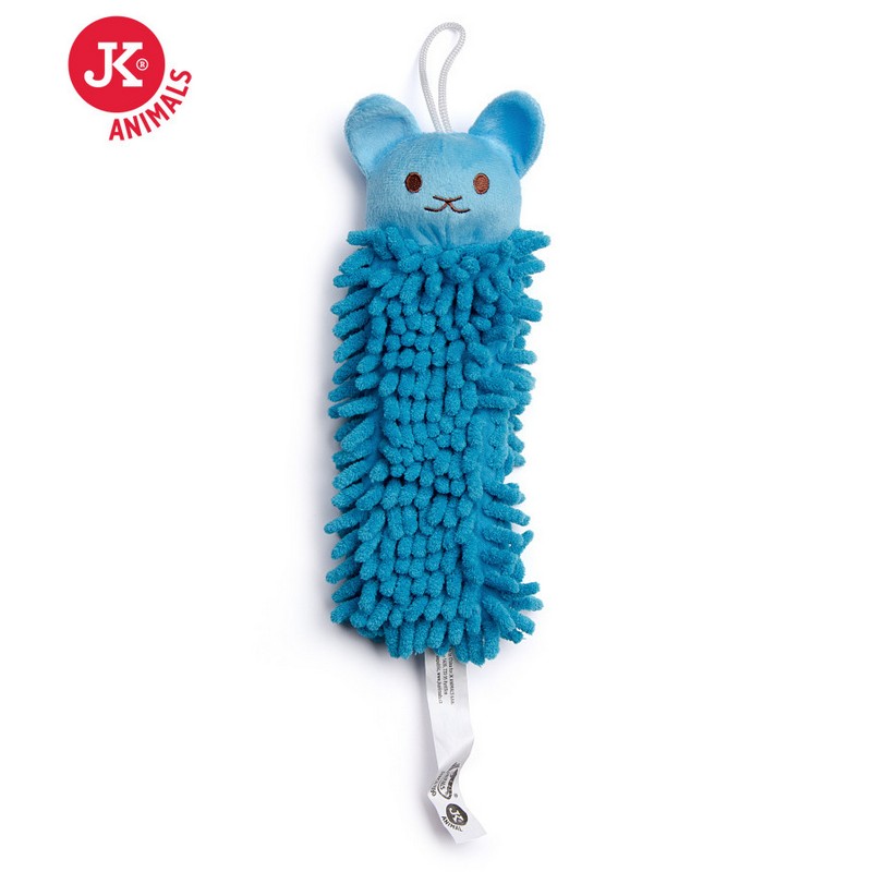 JK Animals plyšová hračka pre psa mop modrý 25cm